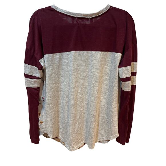 Rewind Floral T-Shirt Women's XL Mixed Media Poly Bl Sporty - Picture 6 of 8